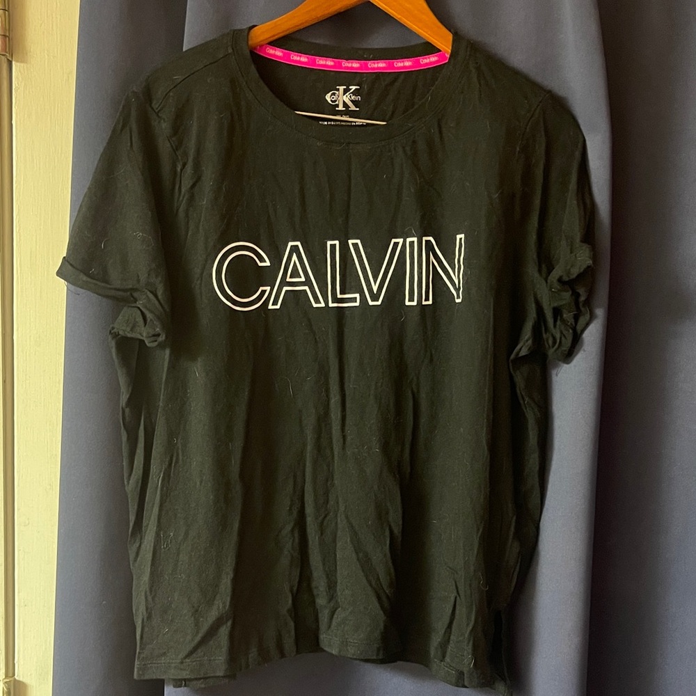 Calvin Klein Black Tee with Bold Logo